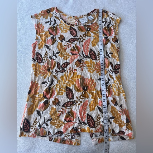 Rachel Zoe Linen Floral Print Sleeveless Top S - Picture 4 of 8